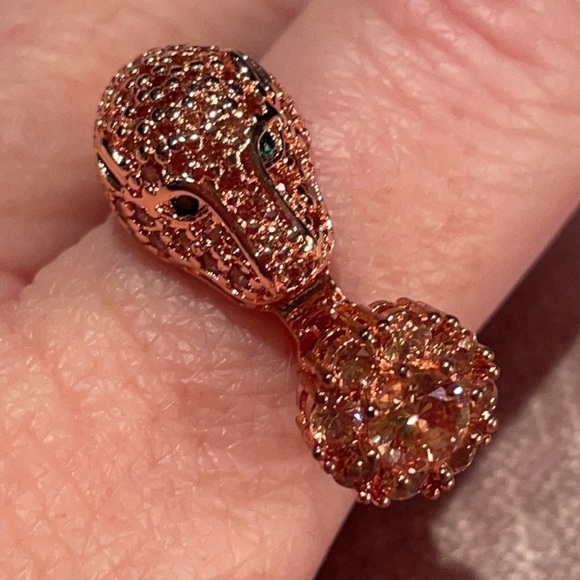 Leopard Rose Gold Spinner Ring Size 9 NWOTS - Picture 6 of 9